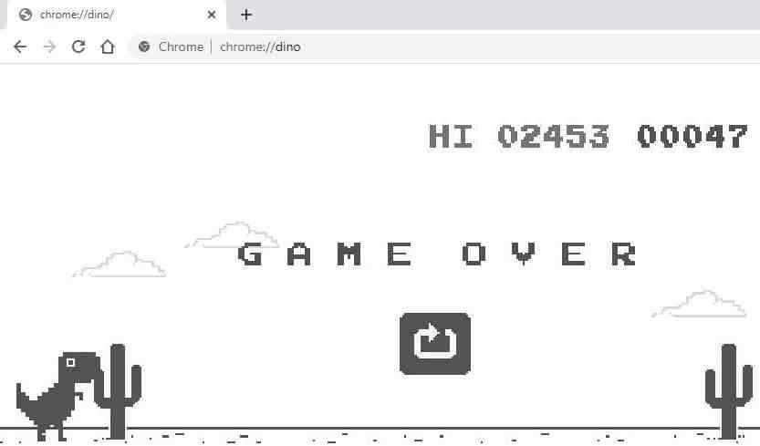 Can we hack the dinosaur game of chrome browser?
